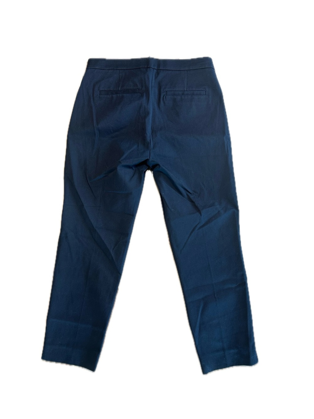 J.Crew Martie Women's Pant In Bi-Stretch Cotton Navy Side Zipper Size 6P Casual - Picture 3 of 4